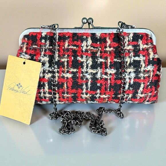 Patricia Nash Handbags - Patricia Nash Potenaz Kisslock Boucle Framed Clutch Shoulder Bag - New